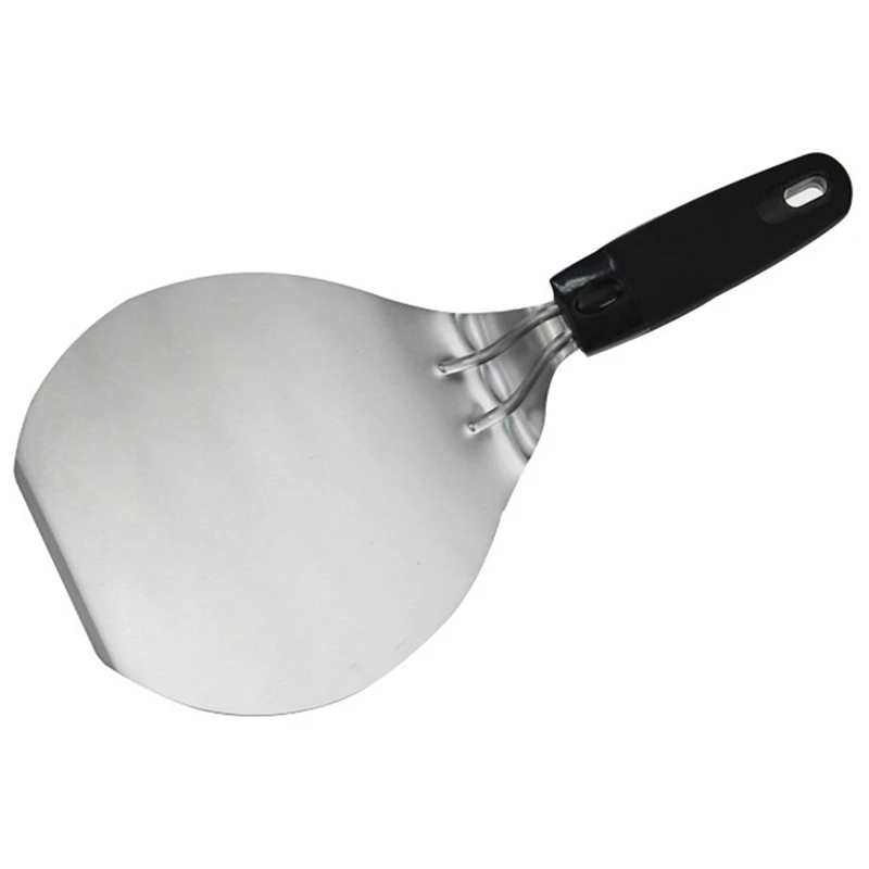 

Round Blade Stainless Steel Pizza Shovel Kitchen Cake Transfer Cooking Shovel Baking Tools Plastic Handle Pizza Shovel