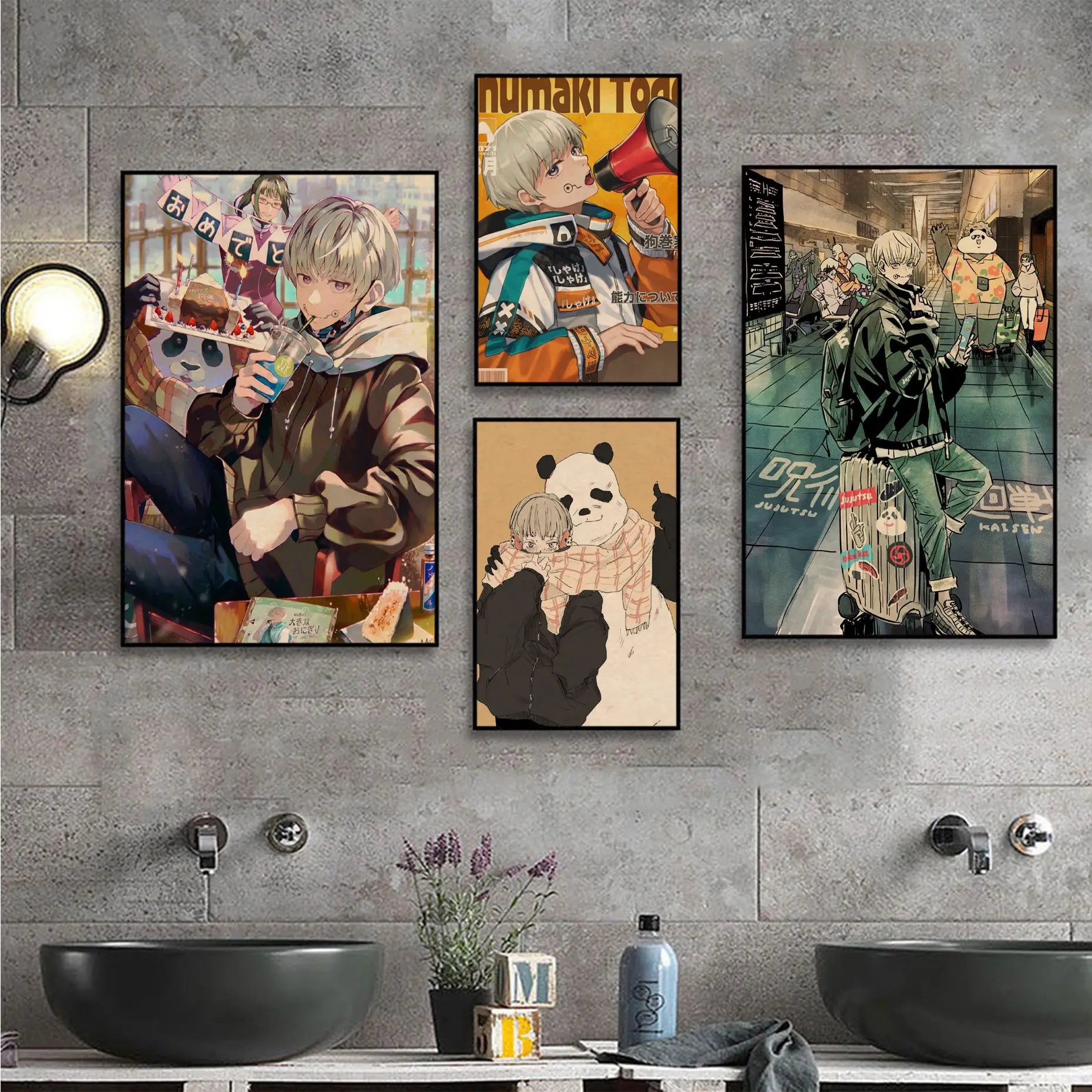 

Jujutsu Kaisen Toge Inumaki DIY poster Kraft Paper Sticker DIY Room Bar Cafe Decor Art Wall Stickers