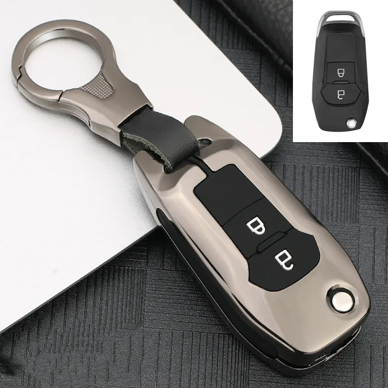 

Case Car Key Cover For Ford Fusion Fiesta Escort Mondeo Everest Ranger Accessories Car Keychain Key Cover Cap Holder Protect Set