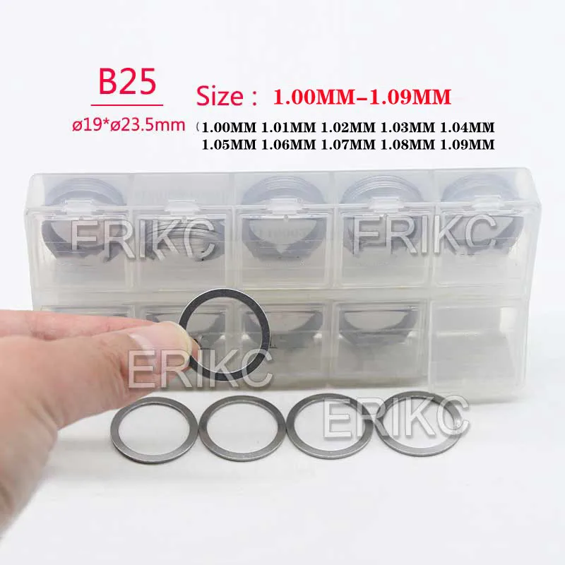 

B25 SIZE 1.00 MM-1.09MM Fuel Injector Shims 1.01MM 1.02MM 1.03MM 1.04MM 1.05MM 1.06MM 1.07MM 30 PCS /Box for BOSCH