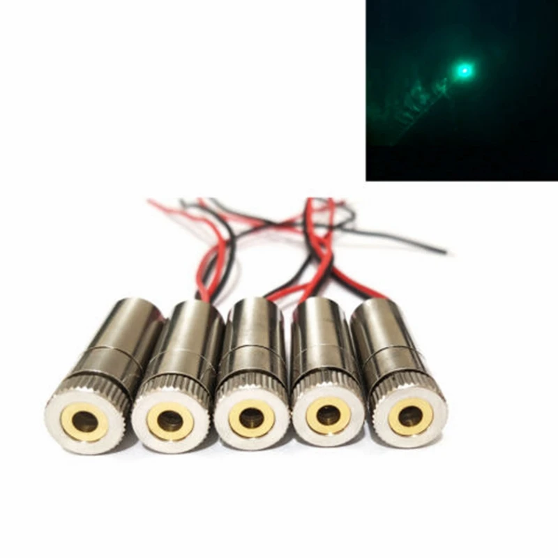 

5pcs 505nm 30mw Industrial / Laboratory Green Dot/Line Laser Diode Module 3-5V 12x35mm