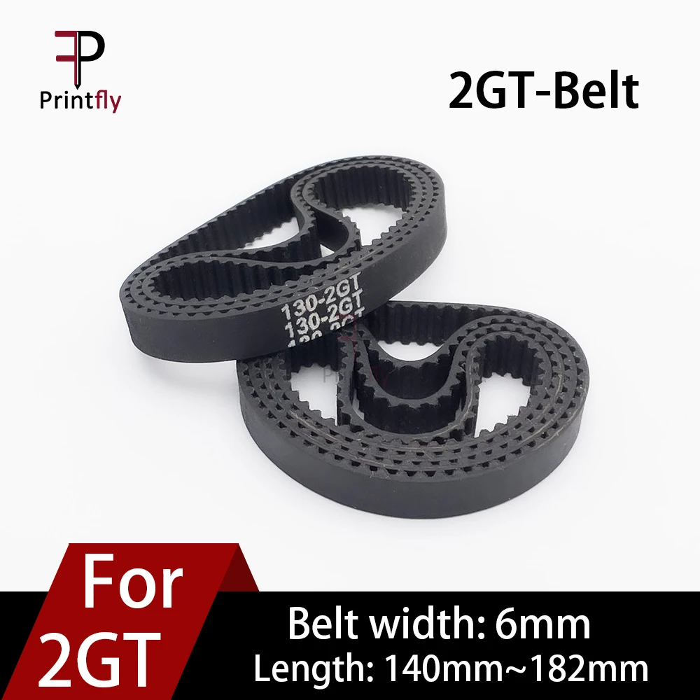 

Printfly 2MGT 2M 2GT Synchronous Timing belt Pitch length ​140/142/144/146/148~174/176/178/180/182mm Width 6mm Rubber closed