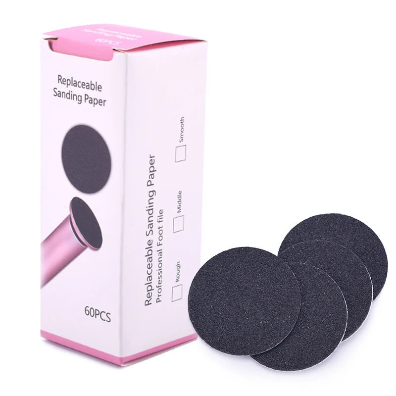 

60 Pieces Replacement Sandpaper Disk Sanding Paper Accessory For Electric Foot Callus Remover Tool Pedicure Foot File 60PCS/Box