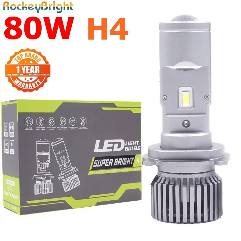 

H4 Projector LED Headlight Y12 Hb2 LED Mini Projector Lens Car Lamp Bulb H4 Hb2 9003 Led Headlight Bulbs