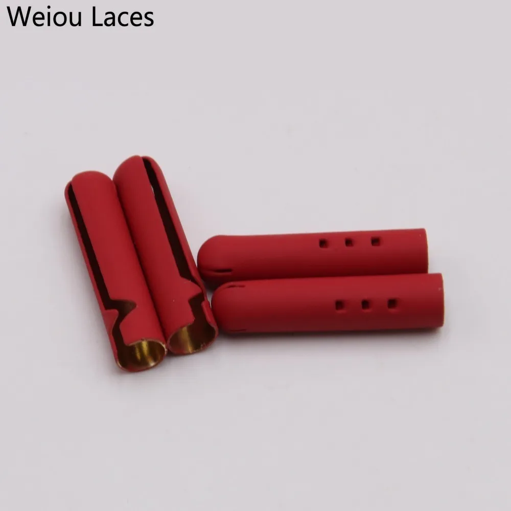 Weiou 4pcs DIY Shoelace Tips Mounted Metal Alloy Lace Ends Decorative Pants Rope Head Creative Drawstring Accessories 4.5*22mm