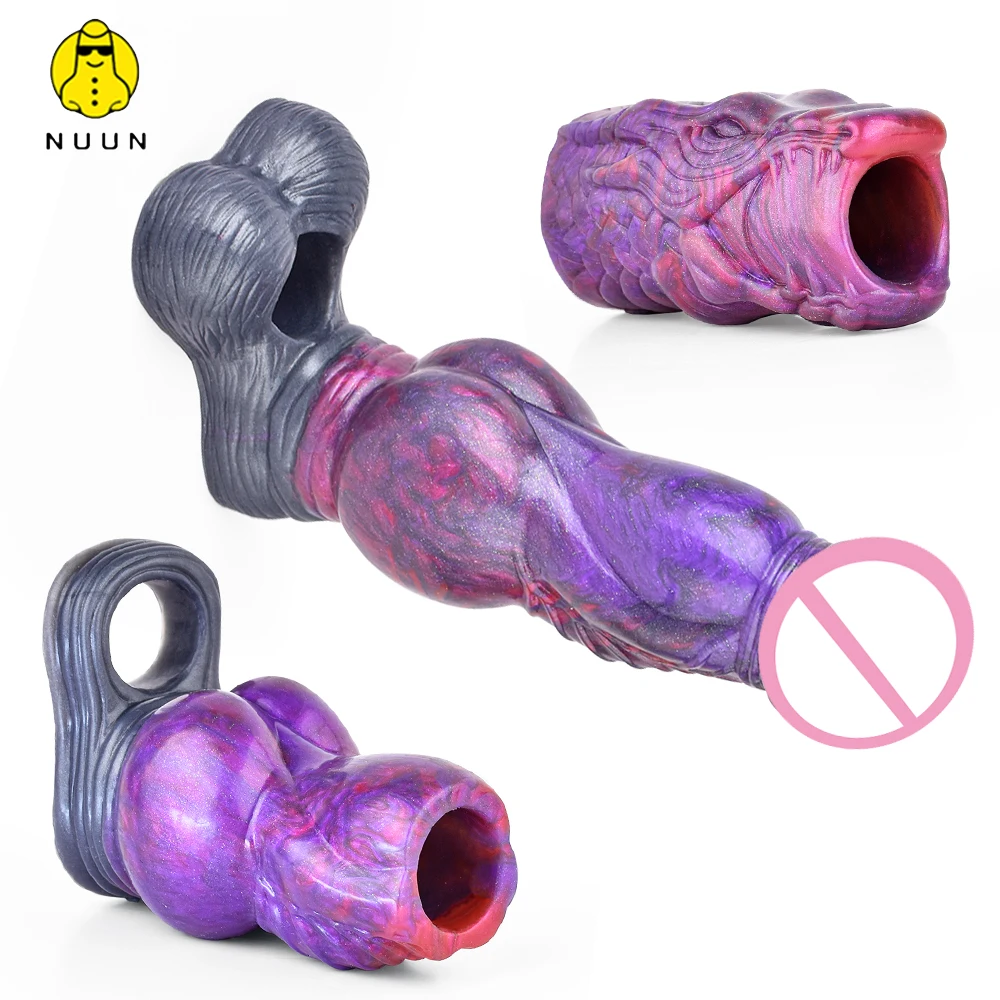 NUUN 3-стильный рукав для пениса многоразовый презерватив с большим узлом