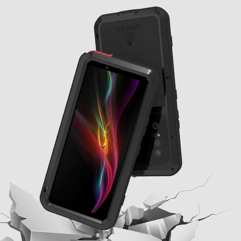 For Sony Xperia 1 10 Ii Love Mei Powerful Luxury Doom Metal Armor Shockproof Aluminum Waterproof Case For Xperia 10 1 Ii