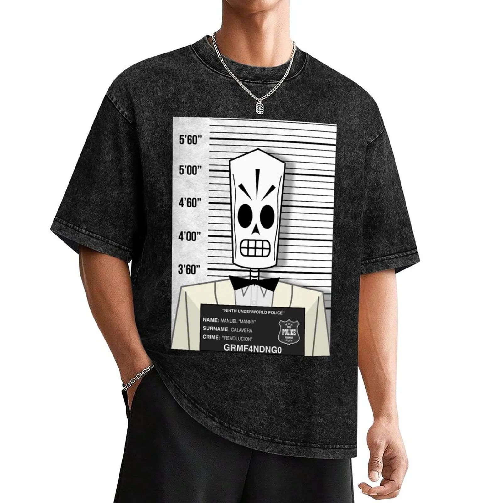 Футболка Manuel Manny Calavera - Jailed винтажные футболки с рисунком рубашки мужская одежда