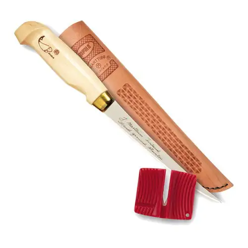 

Fillet Knife with Leather Sheath and Sharpener