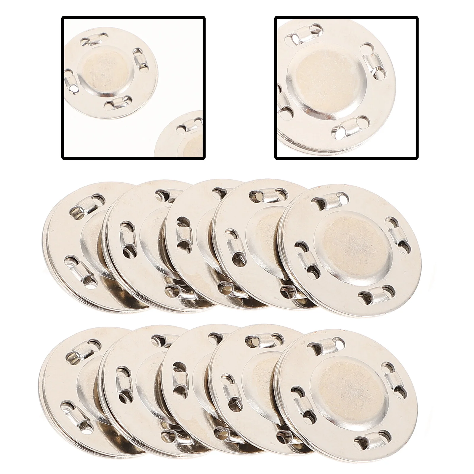 

12 Pairs Clothing Fasteners Crafts Buttons Magnet Buckles Bag Magnetic Clasps Snaps Crafted Metal