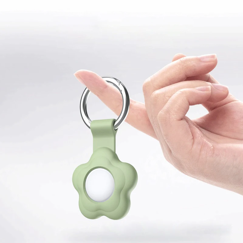 Portachiavi Per Apple Airtag Custodia Protettiva Per Portachiavi In Silicone Liquido Per Airtag Anti-Lost Tracker Locator Device Cover