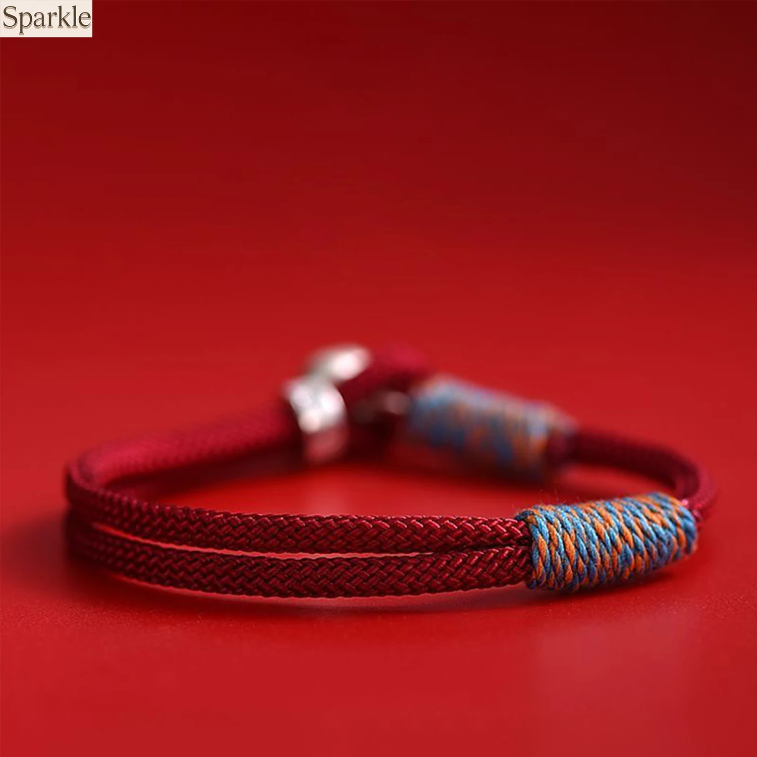 Фото Красный браслет Lucky Knot ручной работы 2025, регулируемый браслет из веревки с нитью для женщин, лучший друг, ювелирные изделия для пары для дружбы №4