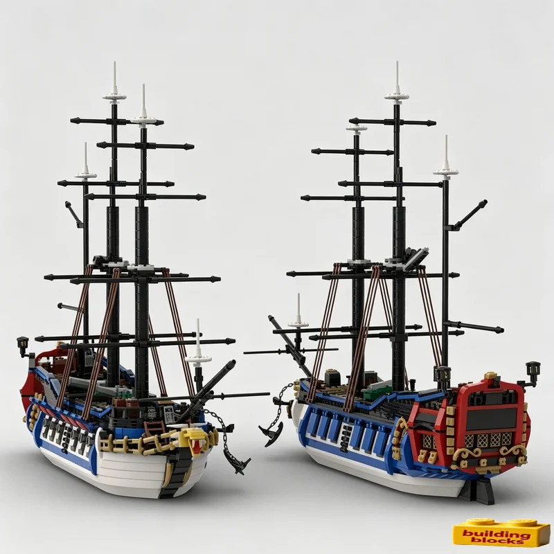 Фото Набор для сборки модели пиратского корабля Armada (1818 деталей), развивающая игрушка-конструктор, подарок на праздник №5