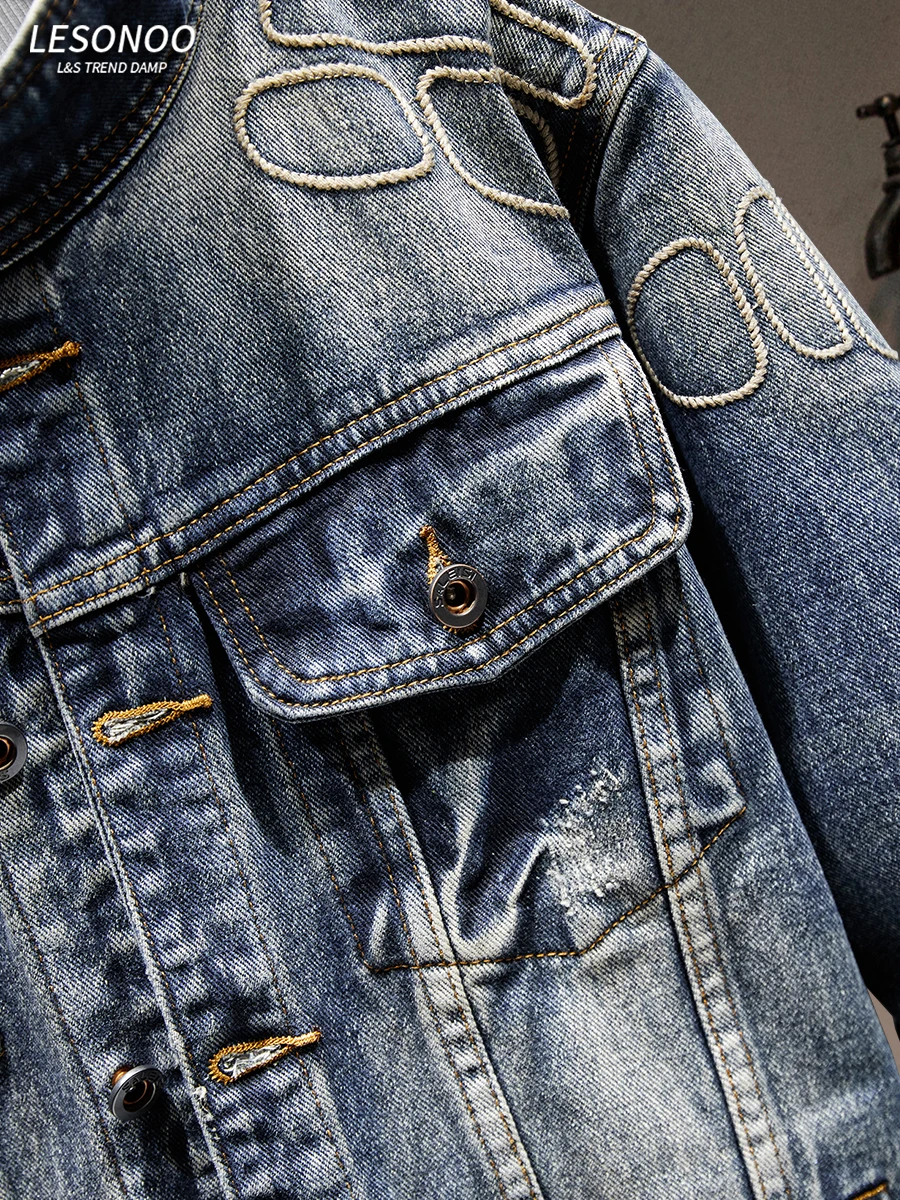 Американская рабочая одежда джинсовая куртка для мужчин Новое поступление 2024