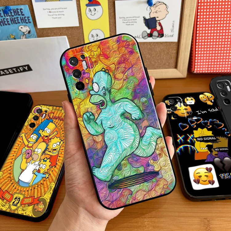 Симпатичный черный чехол для телефона с S-Sim-картой Xiaomi Redmi Note 10 9 8 10S 10T 9S 9T 8T Pro 5G 9A 9C