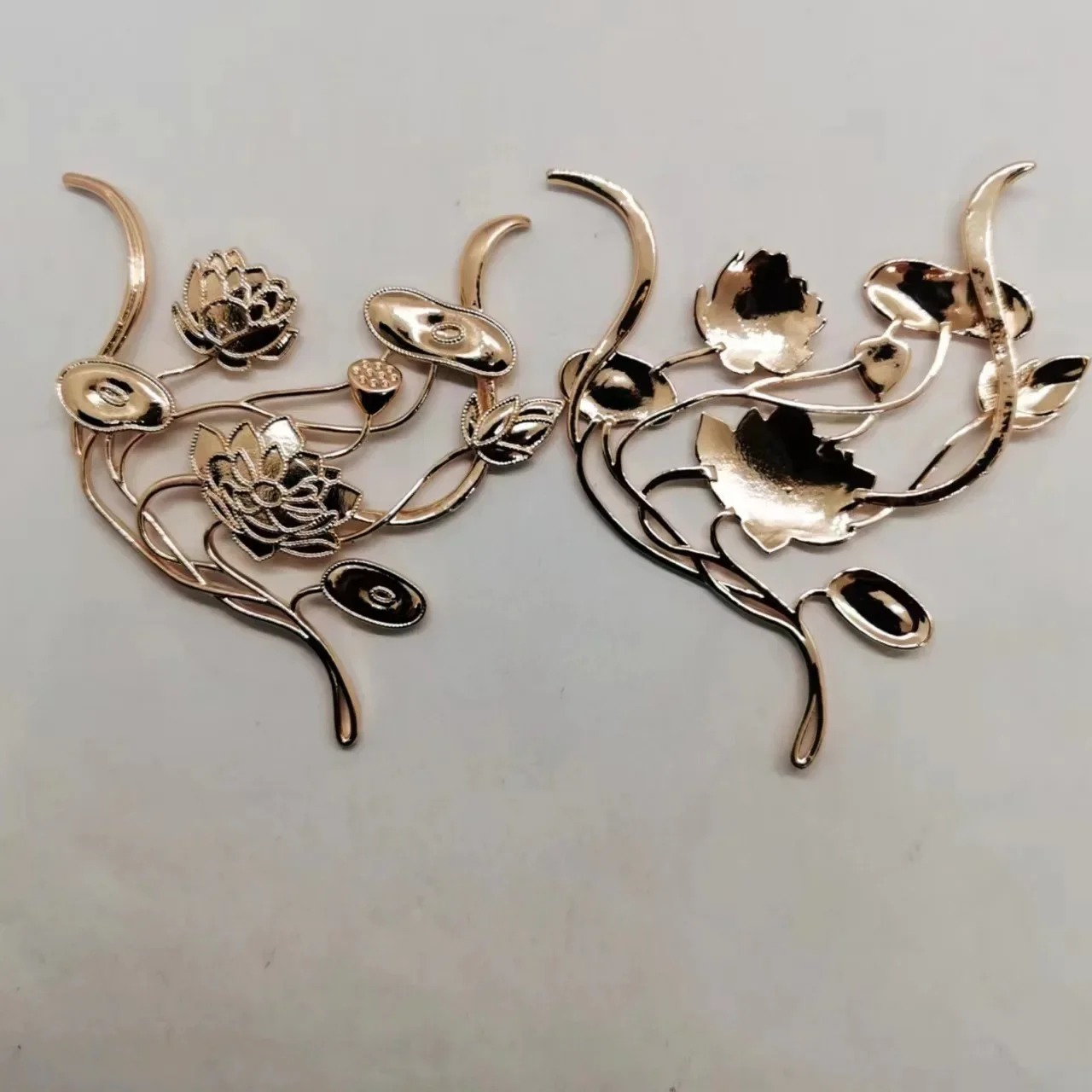 samodzielnie w antycznym stylu miedziany kolor kwiat lotosu kropki zielona miedziana podstawa szpilka do włosów materiał nakrycia głowy artykuły