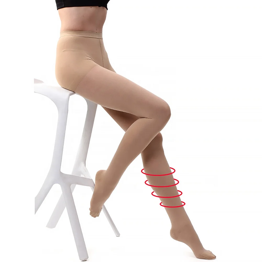 

S-5XL Plus Size 34-46mmHg Medical Compression Pantyhose Elastic Nursing Varicose Veins Socks Class 3 Pressure Tights Stockings