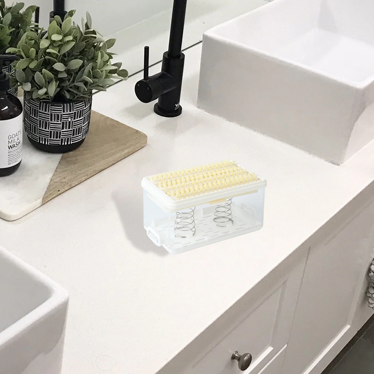 Подставка для мыла коробка хранения с крышкой кистей инструмент стирки без