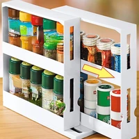new home kitchen spice organizer rack multi function rotating storage shelf slide kitchen cabinet cupboard organizer storage rac
