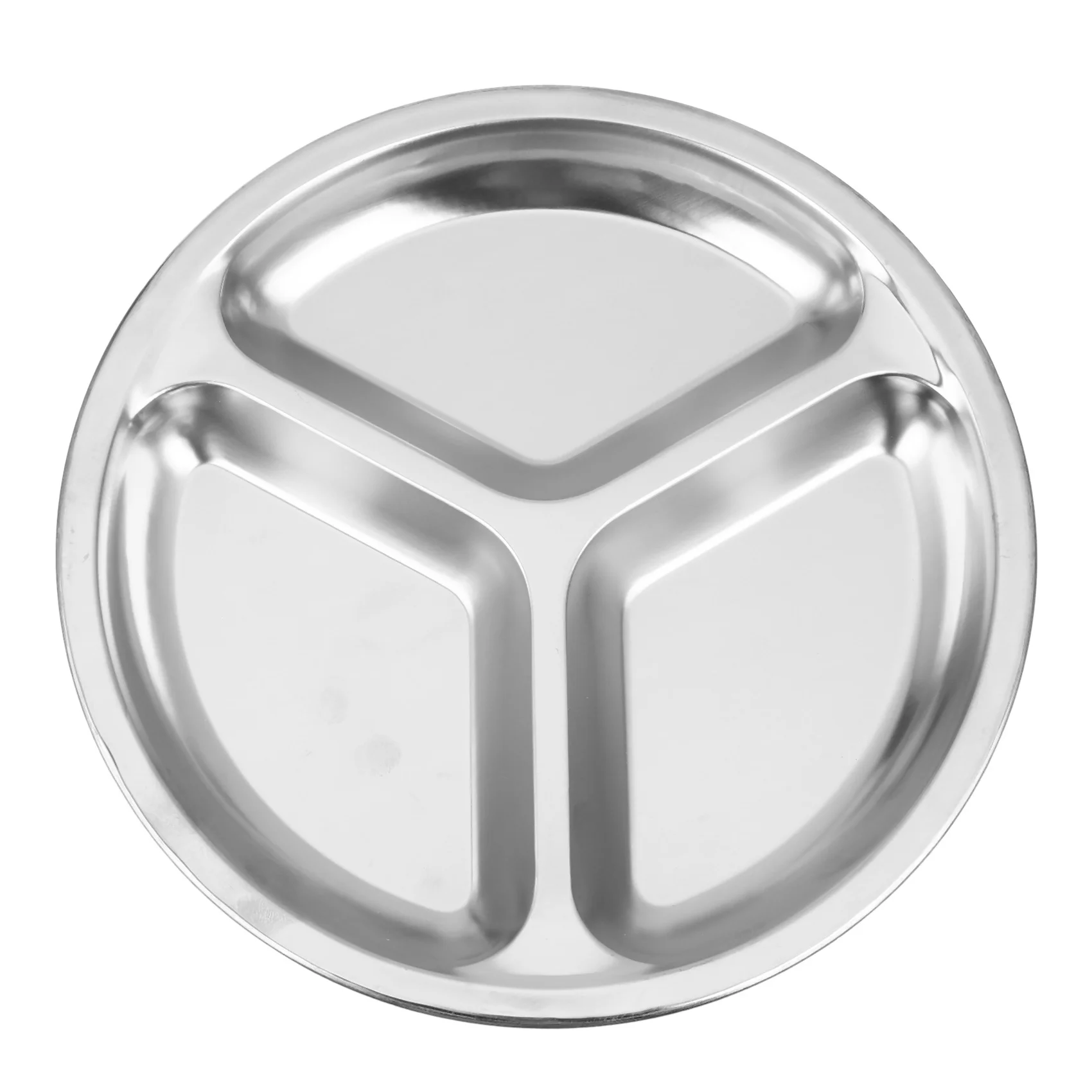 

Круглая обеденная тарелка из нержавеющей стали с 3 секциями, диаметр 24 см