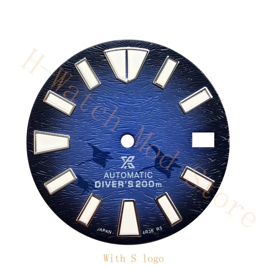 

Nh35-seiko manta ray dial with s logo new style mod watch NH35 movements Skx007/009 Turtle Abalone 28.5mm