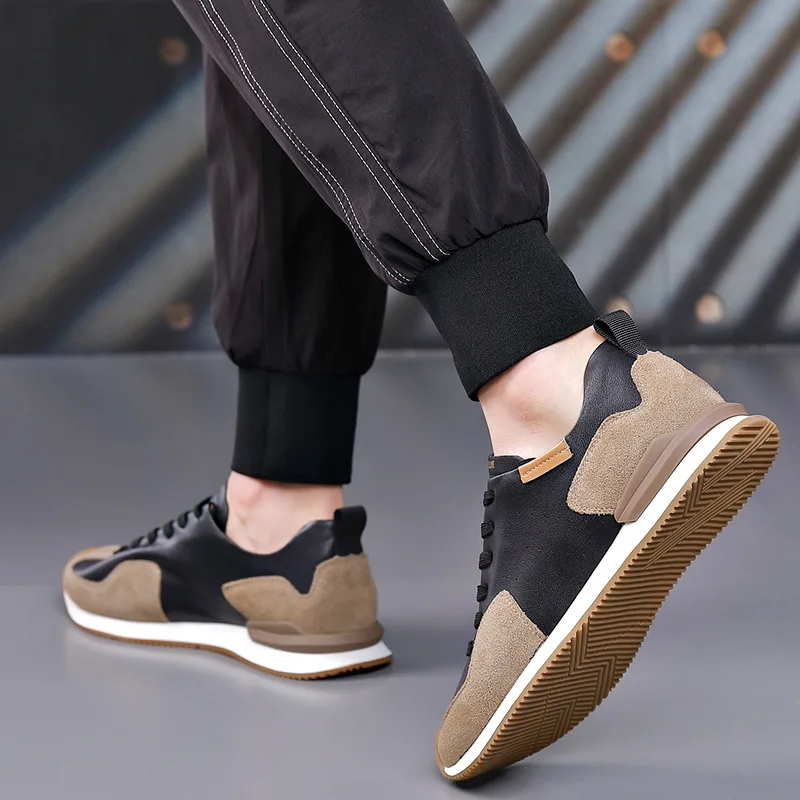 Повседневная мужская обувь из воловьей кожи модные мягкие кожаные лоферы