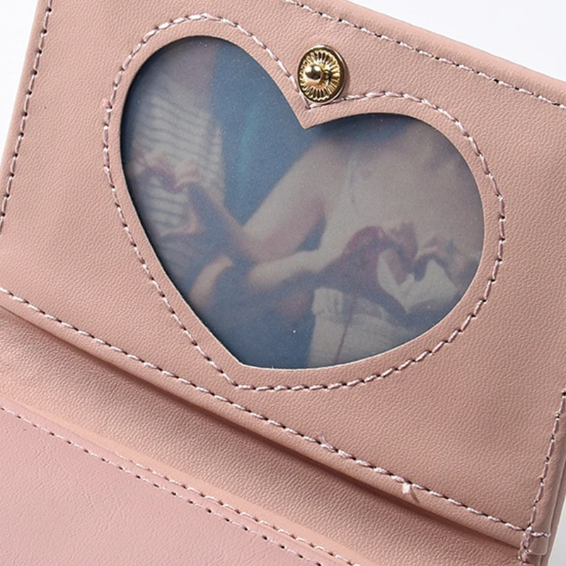 Mini Leather Coin Purse Women Small Wallets Money Bags Short Purse Women's Student Card Holder Girl ID Business Card Holder Bag