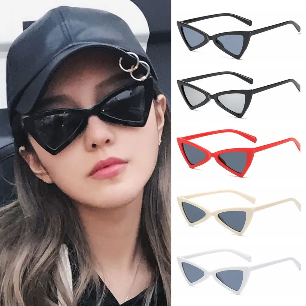 

Маленькие узкие солнцезащитные очки UV400 Cateye, инвертированные треугольные очки, солнцезащитные очки «кошачий глаз», солнцезащитные очки для женщин