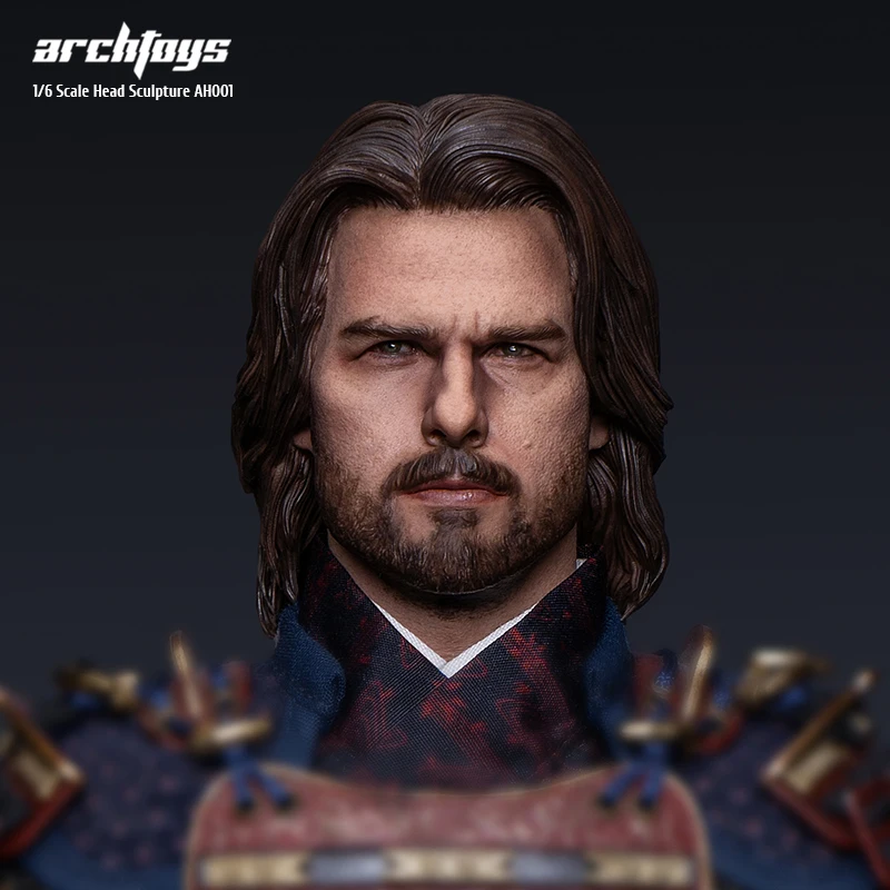 

AH001 1/6 Scale Model Cruise Last Samurai Captain Nathan Tom Head Sculpt Carving Fit 12inch Male Action Figure Body Toys Dolls