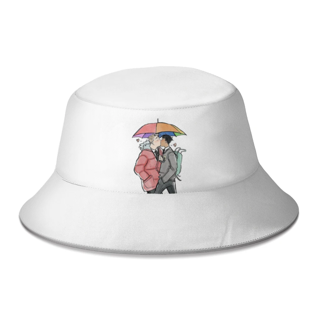 

Spring Summer Heartstopper Bucket Hat for Boys Girls Awesome Nick Charlie Lgbt Yaoi Boy Love Fisherman Hats Hiking Panama Hat