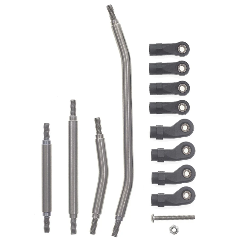 

6Mm Stainless Steel Metal M4 Steering Link Rod Linkage Kit for Redcat GEN8 1/10 RC Crawler Car Upgrade Parts