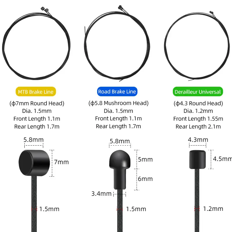 Тормозная линия из нержавеющей стали с покрытием ПТФЭ MTB дорожный велосипед