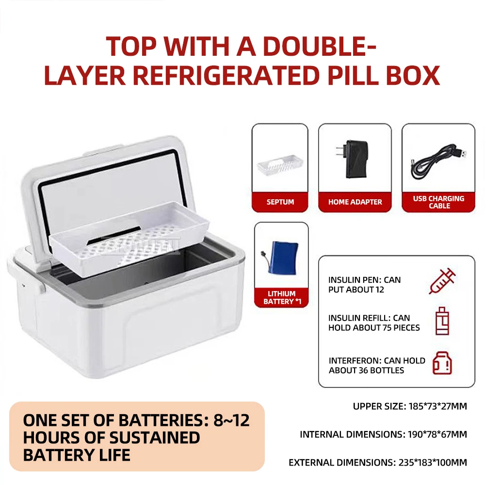 Портативный охладитель для инсулина умный мини-охладитель холодильник