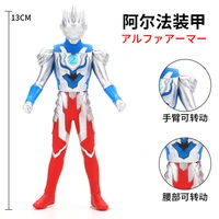 13cm small soft rubber ultraman zett alpha edge action figures model doll furnishing articles childrens assembly puppets toys