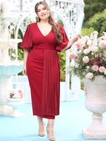 sexy dresses birthday night club dress 2022 v neck pleated patchwork puff sleeve bodycon dresses evening party female clothing