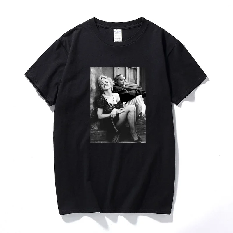 

Men Streetwear 2PAC Marilyn Monroe Hip Hop T Shirt Men's Cotton Tees Tops Tupac Variety Styles Graphic Fashion Printed T-shirts