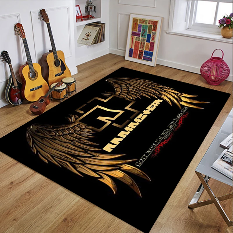 

Heavy metal band R-RAMSTEIN logo printed floor mat, living room and bedroom decorative carpet, kitchen and bathroom floor mat