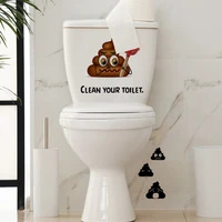 english warning slogans clean your toilet wall stickers tricky toilet decorative wall decor painting self adhesive wall decal
