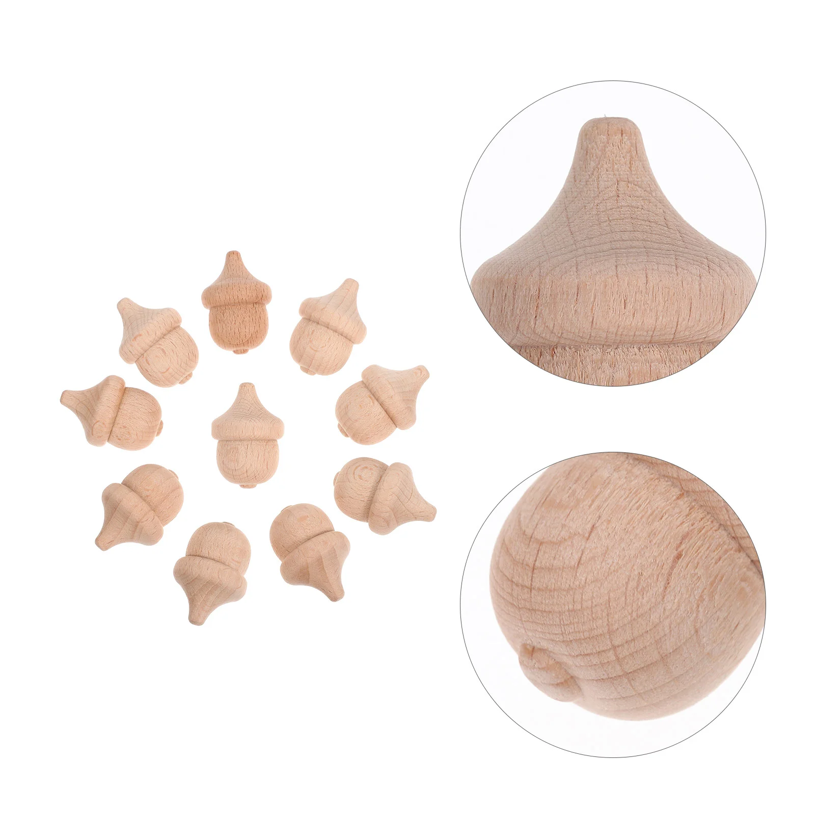 

10 Pcs DIY Wooden Acorns Unfinished Blank Wooden Acorn Ornaments Unpainted Acorn