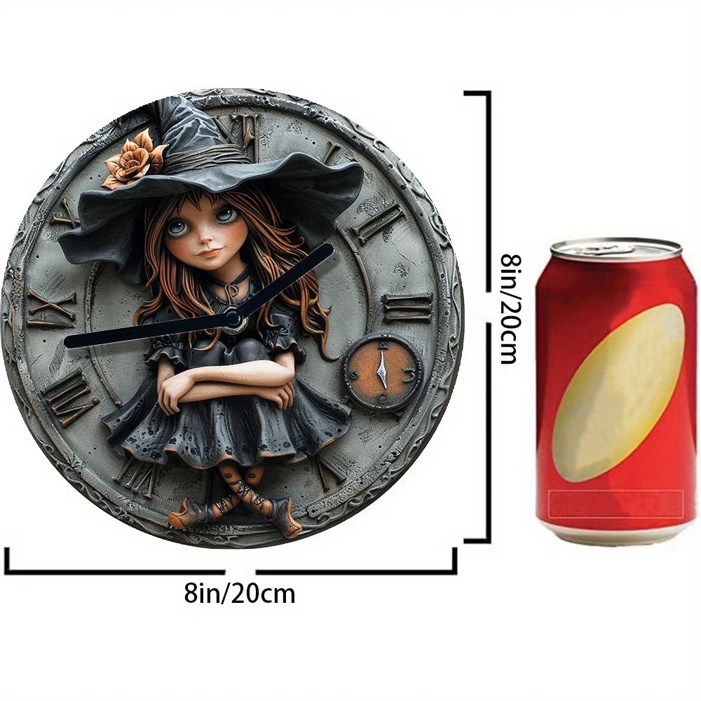 Настенные часы &quotВедьма&quot 8x8 дюймов