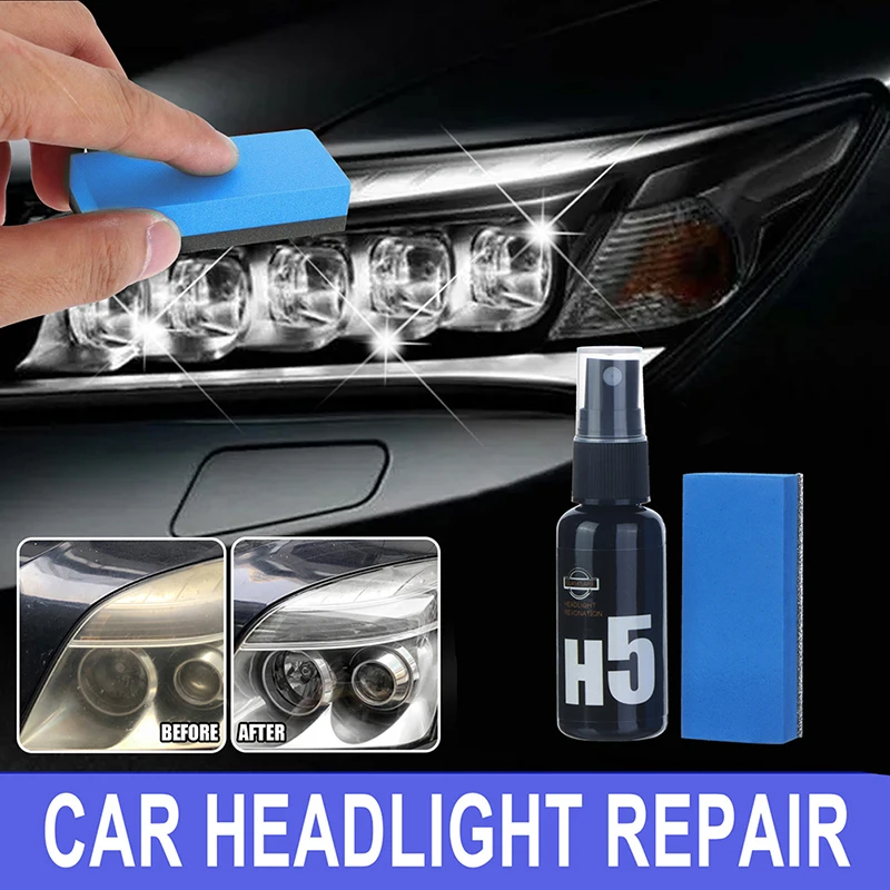 

1 Set Practical H5 30ML Car Headlight Maintenance Clean Retreading Agent Car Headlight Repair Fluid Repair Kit Car Accessories