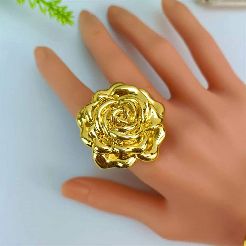 EMMA модное итальянское позолоченное ожерелье с большой подвеской в форме цветка