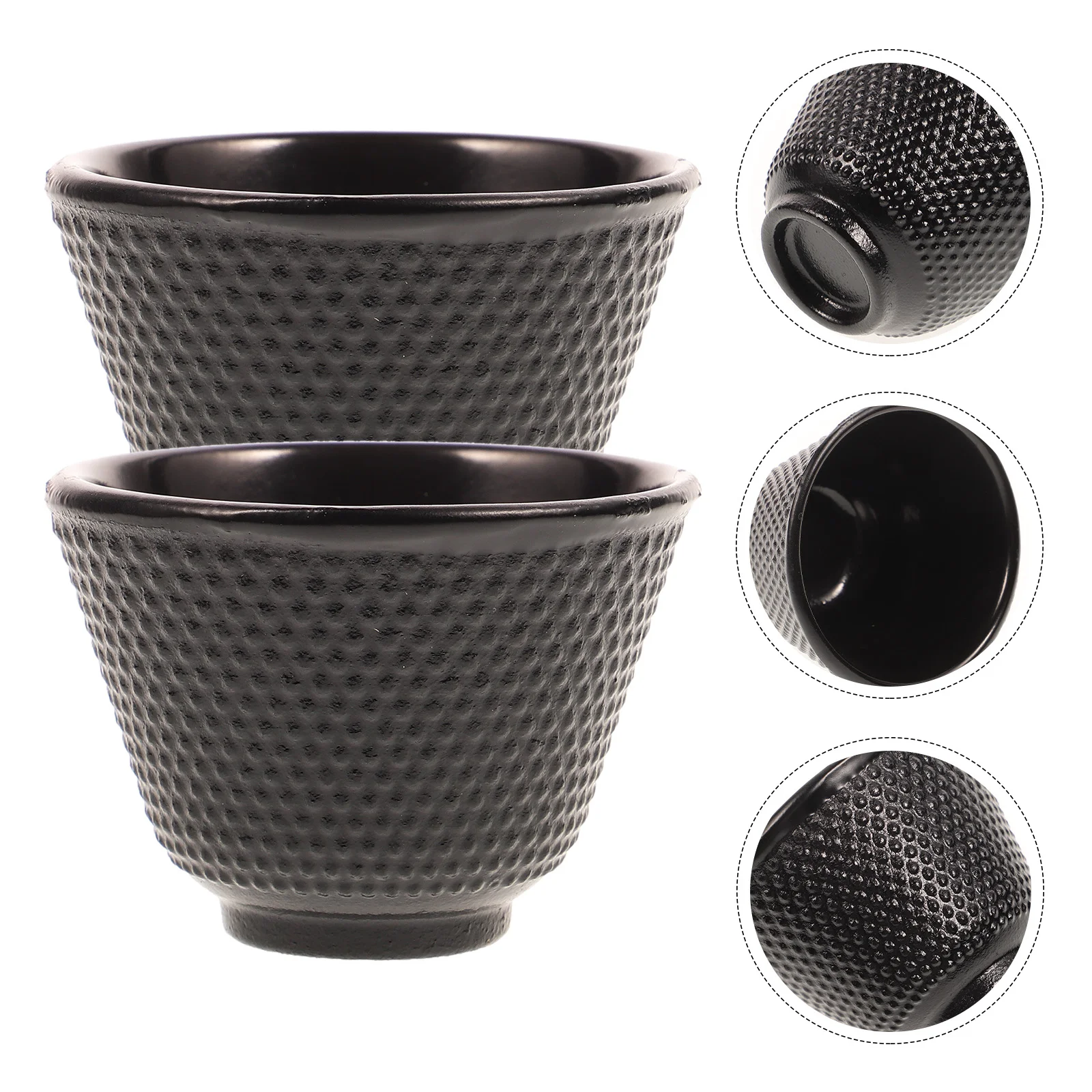 

2 Pcs Mug Cast Iron Teacup Ceramic Espresso Traditional Japanese Cups Retro Teaware Casting pot