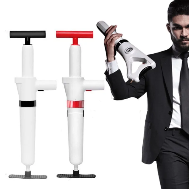 

Sewer Dredge Tools Toilet Plunger Drain Cleaner Clogged Remover High Pressure Air Drain Blaster Drain Sinks Cleaning Gun Bathtub