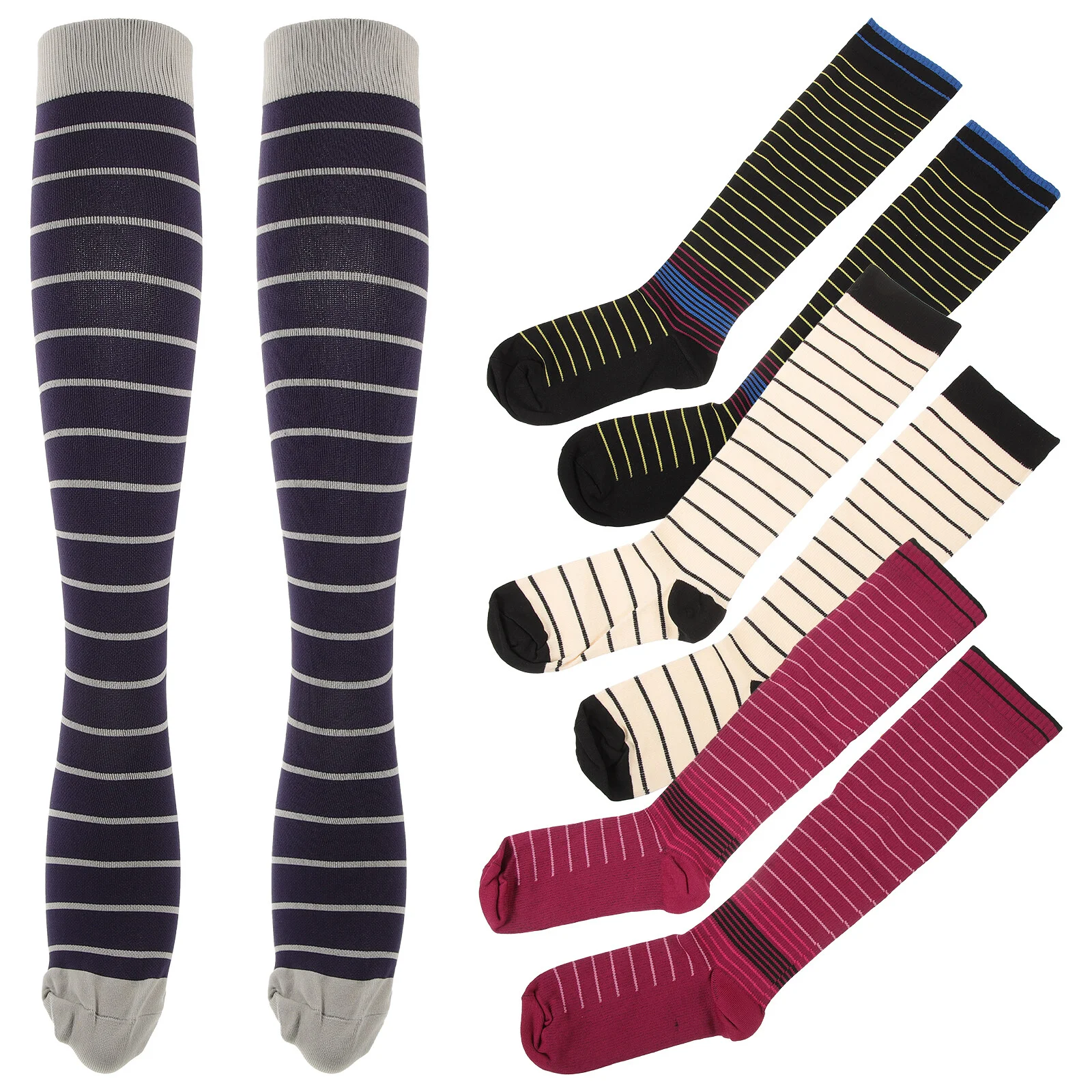 4 Pairs Decorate Comfortable Socks Decorative Compression Pressure Accessories Men Elastic Nylon Silk Unisex Women Breathable