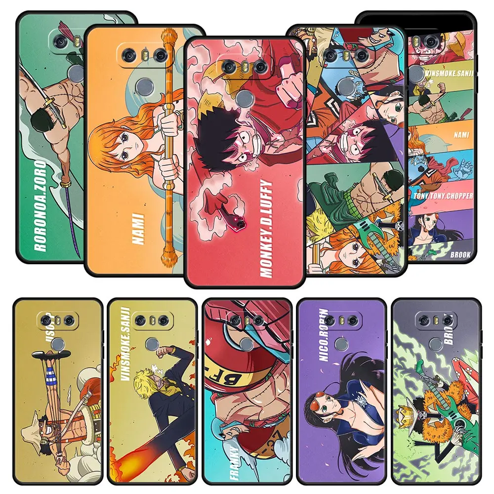 

Phone Case For LG K50s K41s K42 K40 K61 K50s K50 K22 G7 G8 G9 Q60 Q6 Q7+ Silicone Back Cover Japanese Anime Luffy Shell Caso