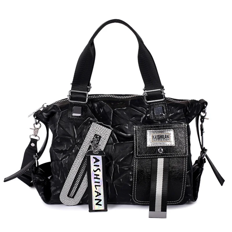 

Luxury Brand Women Handbags Fashion Letter High Quality Leather Designer Black Tote Female Large Travel Shoulder Messenger Bags