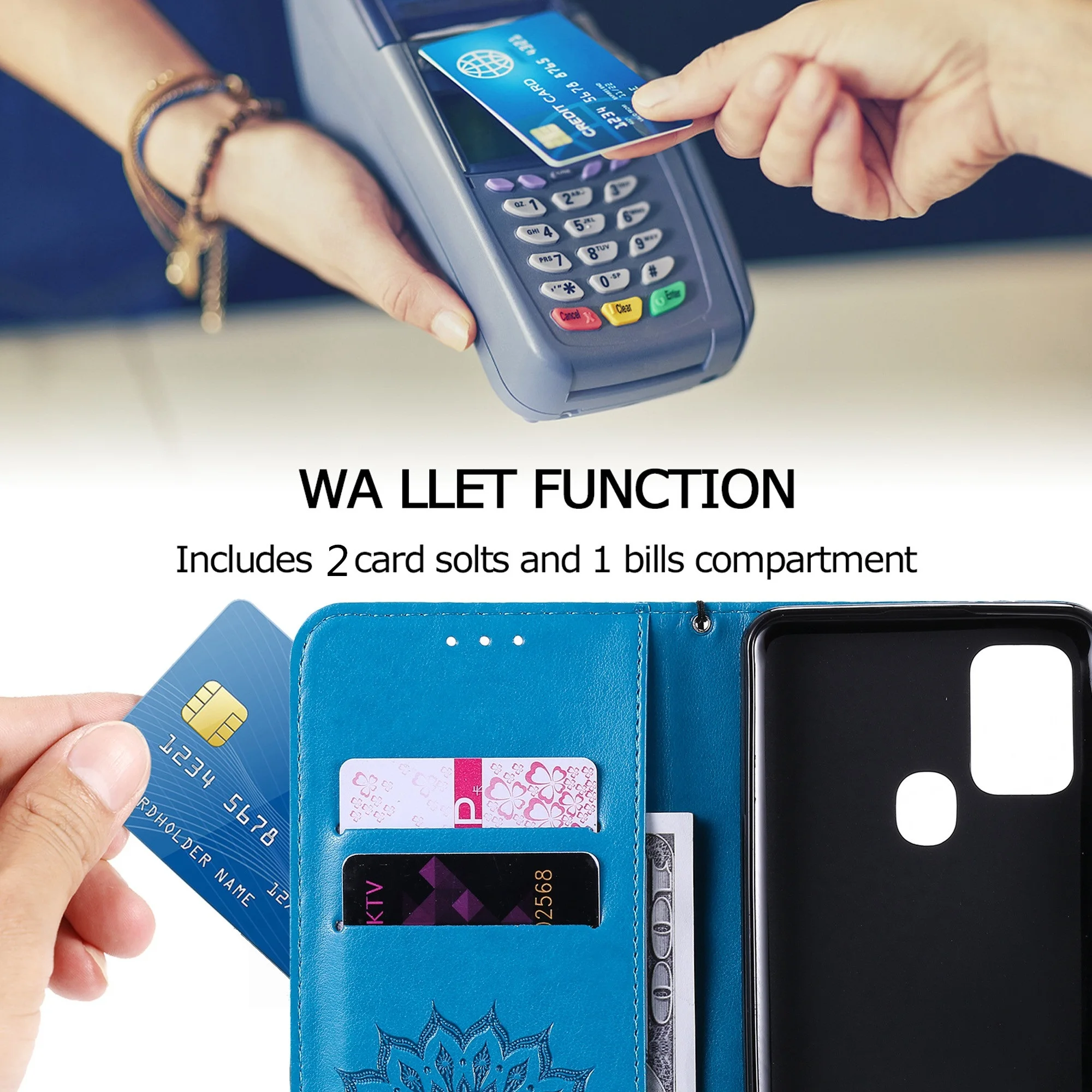 3D Embossed Leather Wallet Case For LG G5 G6 G7 G8S ThinQ G9 Q6 Nexus 5X XPower 2 3 V20 V30 V40 Flip Holder Stand Cover Coque