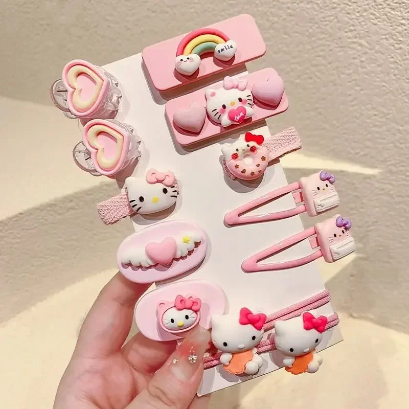 Заколка для волос Hello Kitty маленьких девочек Cinnamoroll милый зажим кавайные украшения