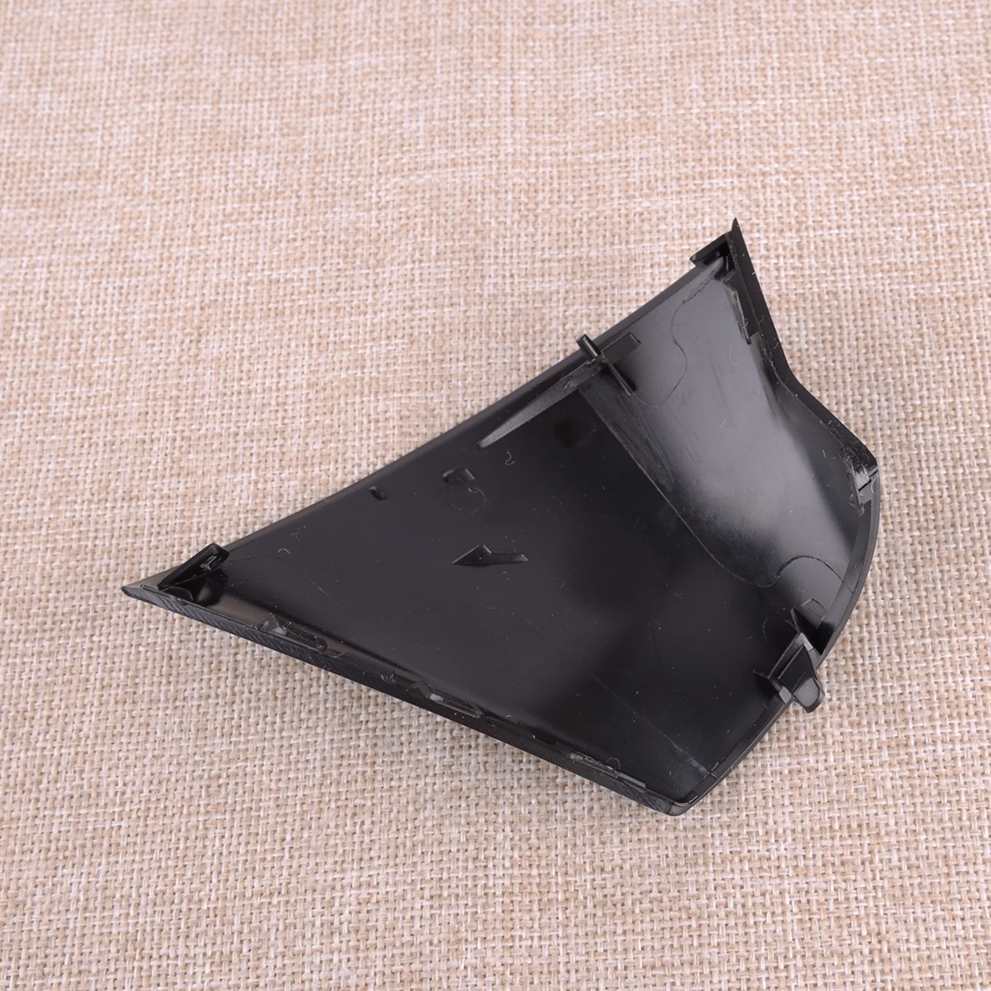 Черное пластиковое наружное левое боковое зеркало заднего вида с треугольной